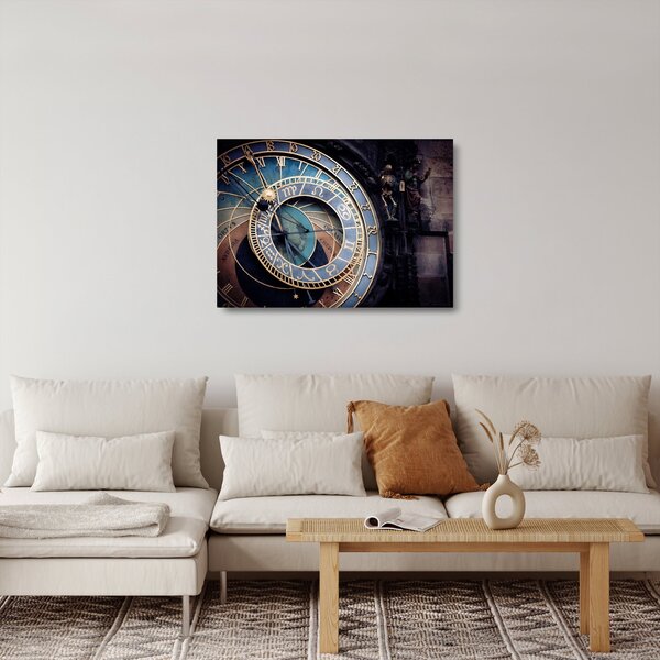 Staklena slika - Orloj, Praga (70x50 cm)
