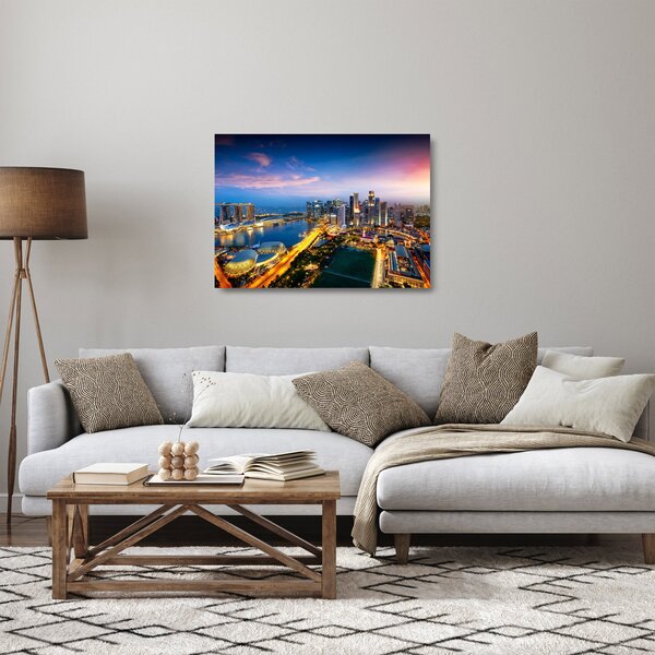 Staklena slika - Singapur, Azija (70x50 cm)