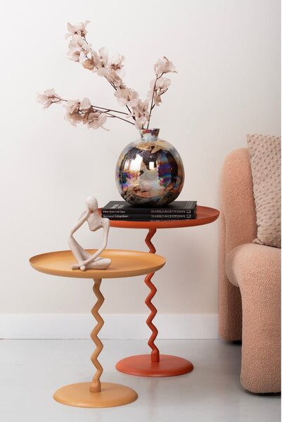 Metalni okrugao pomoćni stol ø 40 cm Zig Zag – Leitmotiv