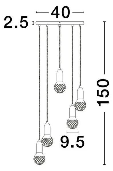 VEDA VISILICA G9 /IP20/CRNA NL9536420