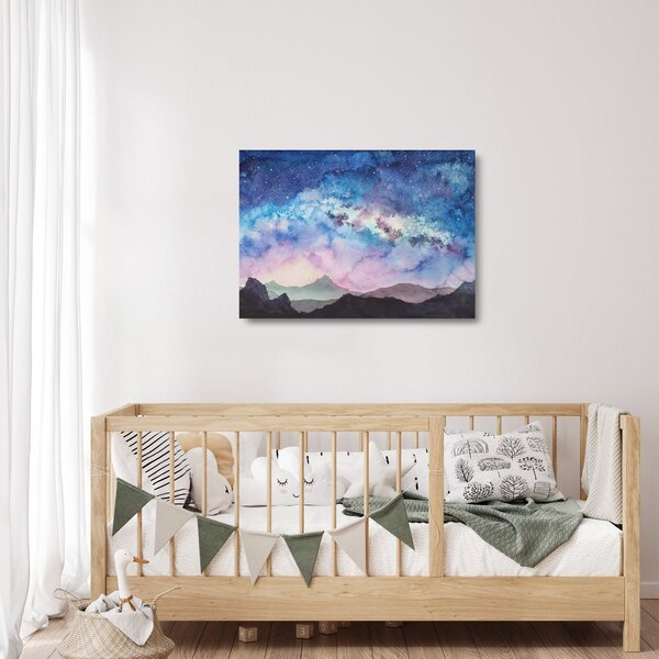 Staklena slika - Mlečna cesta, akvarel (70x50 cm)