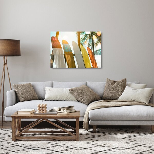 Staklena slika - Deske za surfanje (70x50 cm)