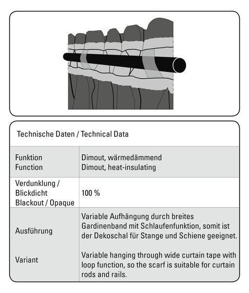 Bež zatamnjujuća/termo izolacijska zavjesa od jacquarda 140x245 cm Ornament – Sehlbach