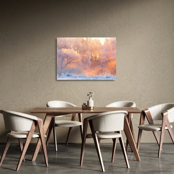 Staklena slika - Mrazna zarja (70x50 cm)