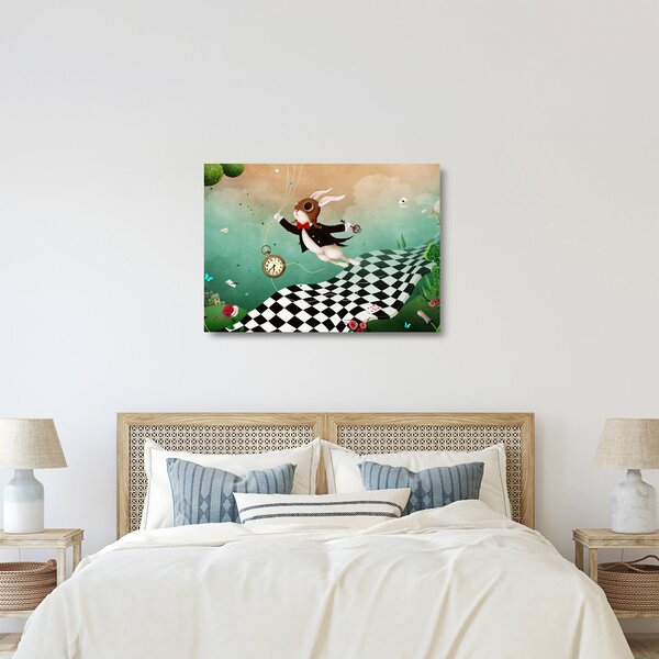 Staklena slika - Fantasy zajec (70x50 cm)