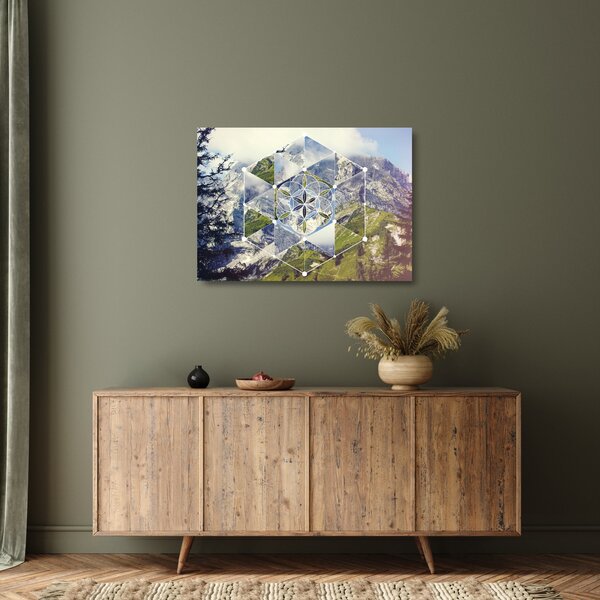 Staklena slika - Geometrijski lik (70x50 cm)