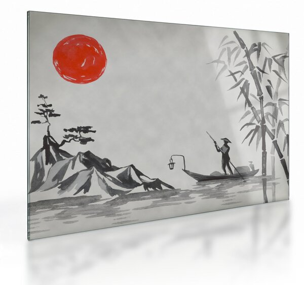 Staklena slika - Gora Fuji (70x50 cm)