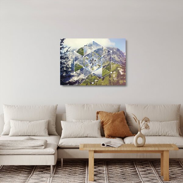 Staklena slika - Geometrijski lik (70x50 cm)