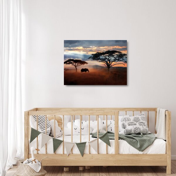 Staklena slika - Nacionalni park Serengeti, Tanzanija, Afrika (70x50 cm)