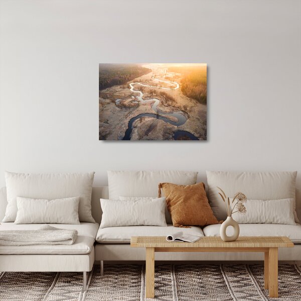 Staklena slika - Zora nad meandri (70x50 cm)