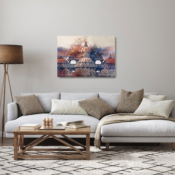 Staklena slika - Akshardham, New Delhi, Indija (70x50 cm)