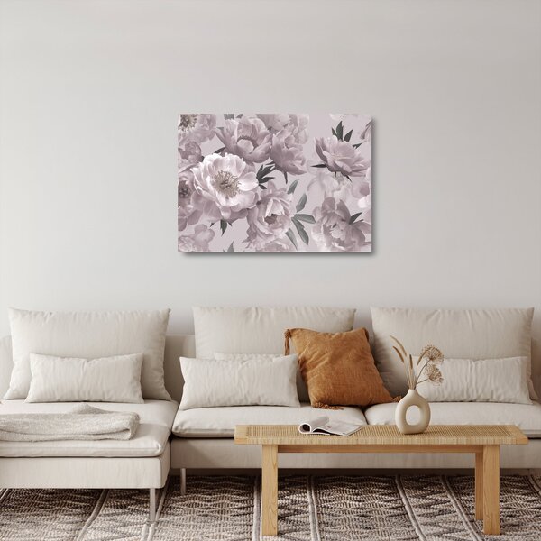 Staklena slika - Vintage cvetovi potonike (70x50 cm)