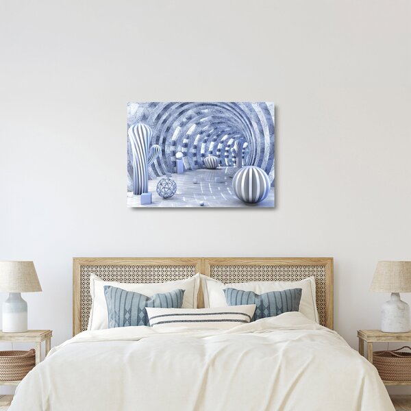 Staklena slika - 3D abstrakcija (70x50 cm)