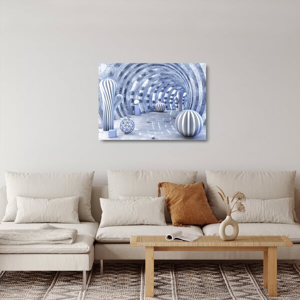Staklena slika - 3D abstrakcija (70x50 cm)