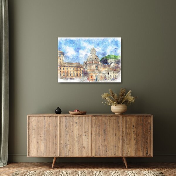 Staklena slika - Cerkev Santa Maria di Loreto, Rim, Italija (70x50 cm)