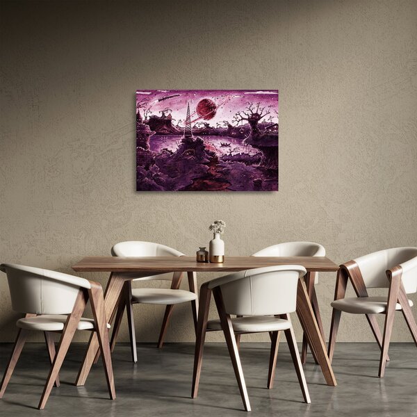Staklena slika - Začarana vas (70x50 cm)