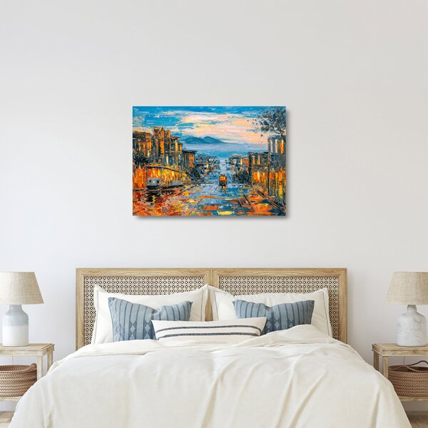 Staklena slika - Žičnica, San Francisco (70x50 cm)