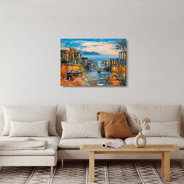 Staklena slika - Žičnica, San Francisco (70x50 cm)