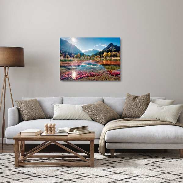 Staklena slika - Jezero Jasna, Gozd Martuljek, Julijske Alpe, Slovenija (70x50 cm)
