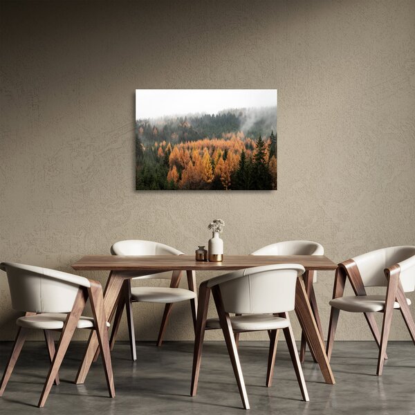 Staklena slika - Jesenski gozd (70x50 cm)