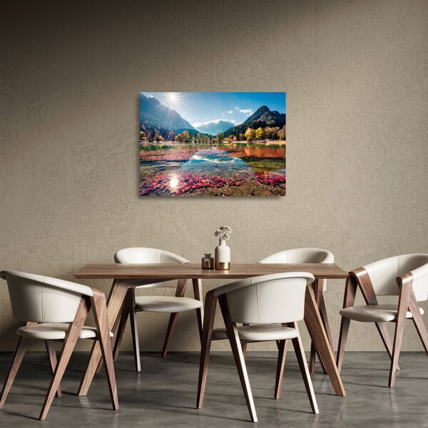 Staklena slika - Jezero Jasna, Gozd Martuljek, Julijske Alpe, Slovenija (70x50 cm)