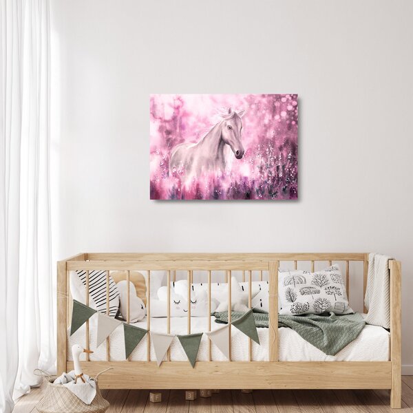 Staklena slika - Poslikan konj (70x50 cm)