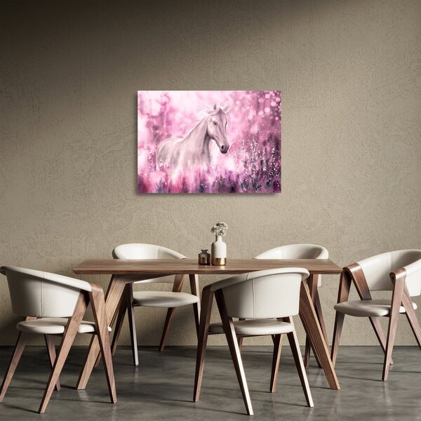 Staklena slika - Poslikan konj (70x50 cm)