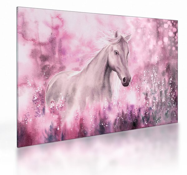 Staklena slika - Poslikan konj (70x50 cm)