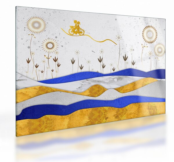 Staklena slika - Zlate gore (70x50 cm)