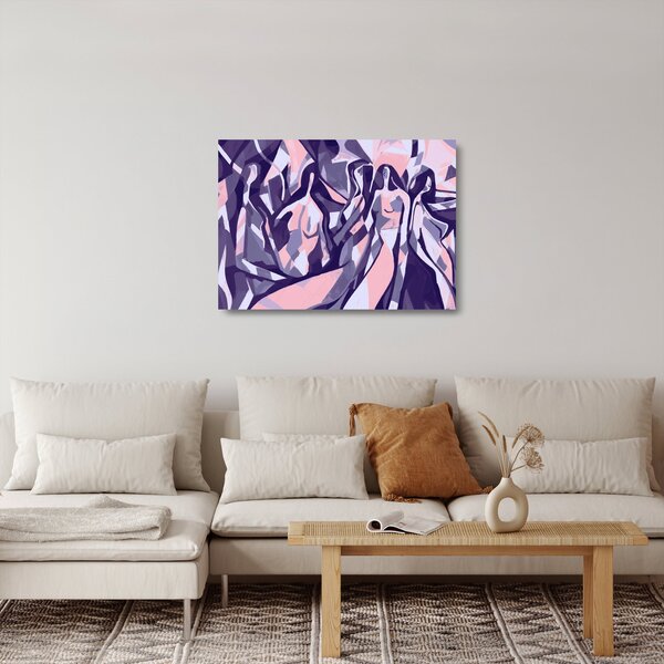 Staklena slika - Abstraktne ženske (70x50 cm)