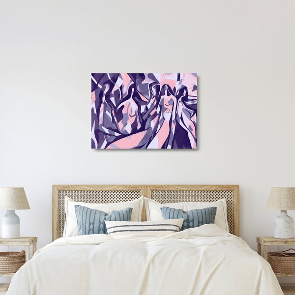 Staklena slika - Abstraktne ženske (70x50 cm)