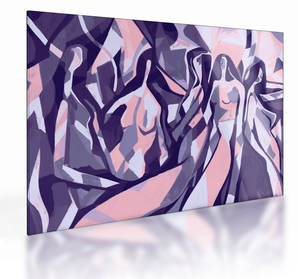 Staklena slika - Abstraktne ženske (70x50 cm)