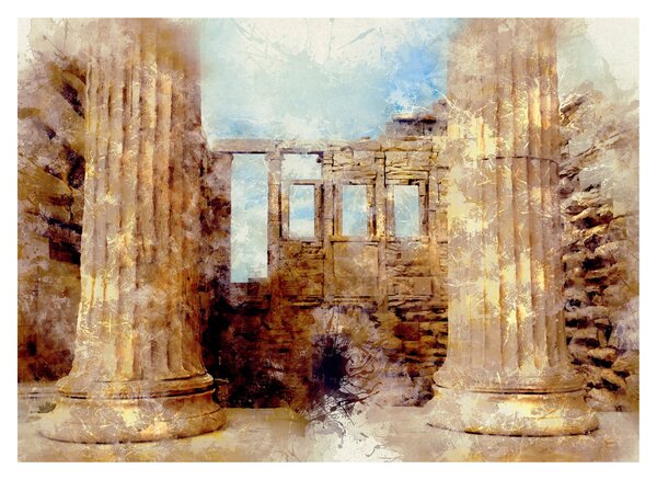 Staklena slika - Érechthéion, Atene, Grčija (70x50 cm)