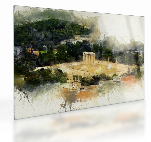 Staklena slika - Zeusov tempelj, Atene, Grčija (70x50 cm)