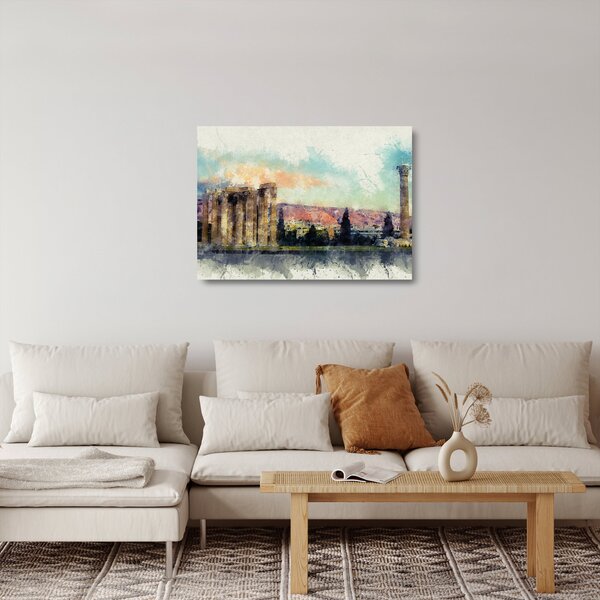 Staklena slika - Akropola, Atene, Grčija (70x50 cm)