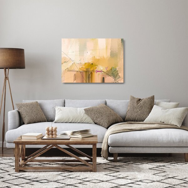 Staklena slika - Abstrakcija, oljna slika (70x50 cm)