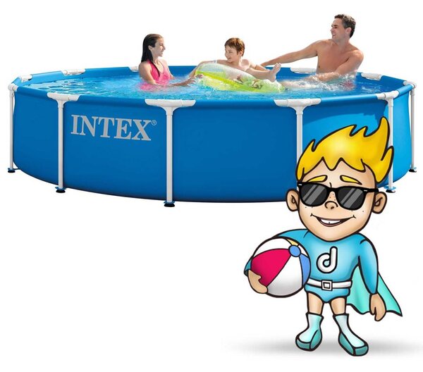 Intex bazen s napuhavajućim prstenom 366 x 76 cm, set 10 u 1 plavi