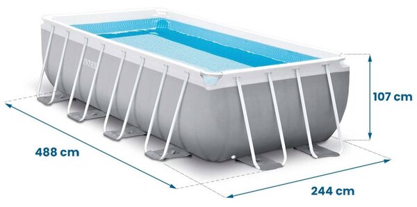 Intex Prism Frame bazen s konstrukcijom 488 x 244 x 107 cm šareni