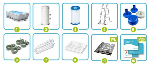 Intex bazen s konstrukcijom 400 x 200 x 122 cm, set 10 u 1