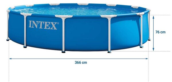 Intex bazen s napuhavajućim prstenom 366 x 76 cm, set 10 u 1 plavi