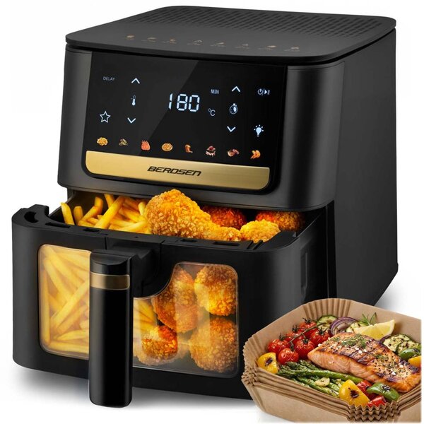 Berdsen BD-655 friteza na vrući zrak crna 6,5 l 1700 W s papirom za pečenje