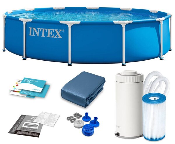 Intex bazen s napuhavajućim prstenom 366 x 76 cm, set 10 u 1 plavi