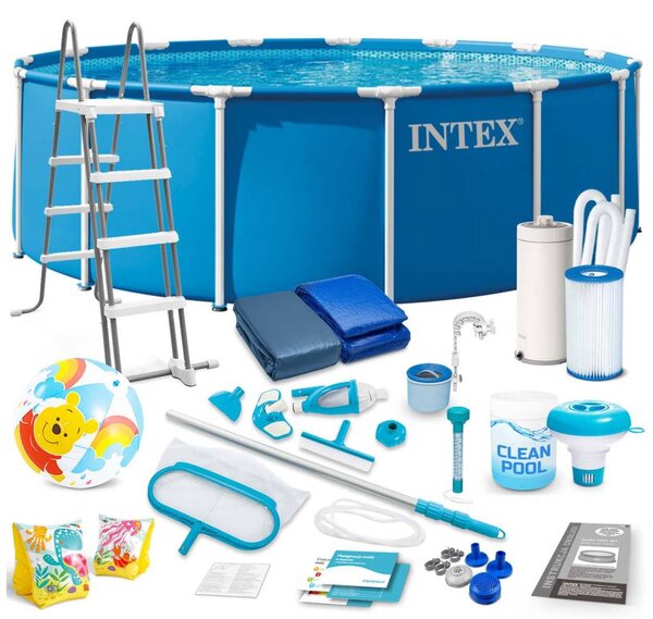 Intex bazen s konstrukcijom 457 x 122 cm, set 21 u 1 šareni