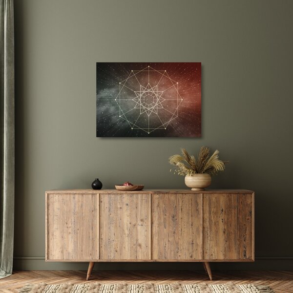 Staklena slika - Kozmični dodekagram (70x50 cm)