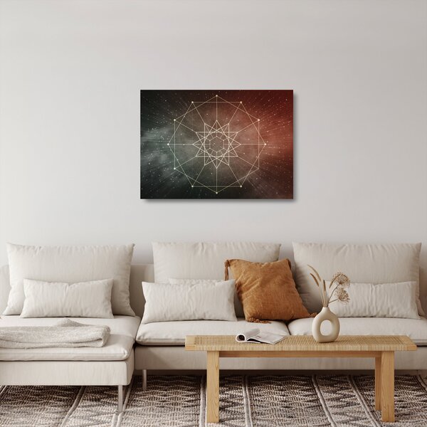 Staklena slika - Kozmični dodekagram (70x50 cm)