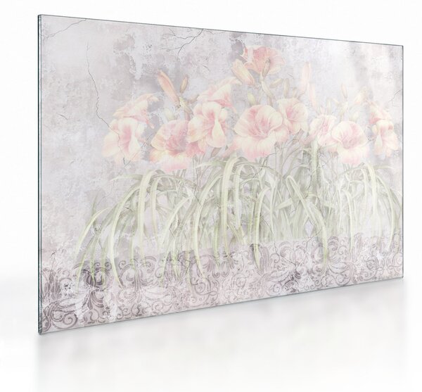 Staklena slika - Freska lilij (70x50 cm)