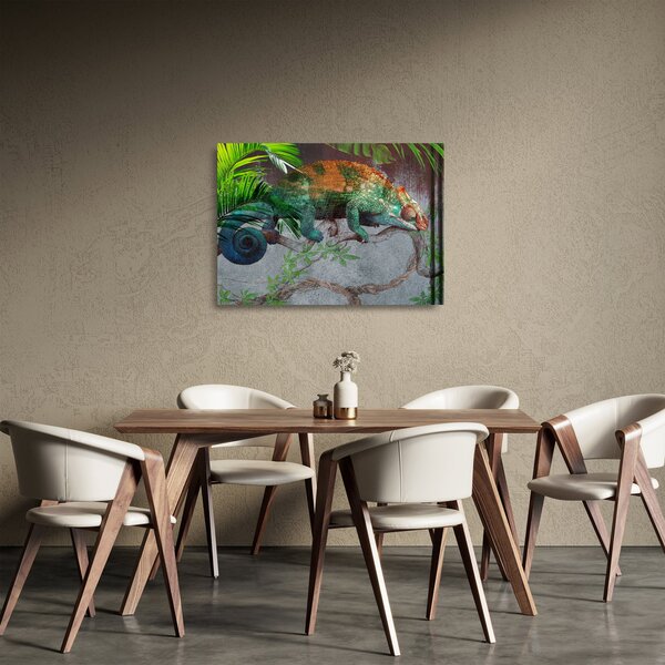 Staklena slika - Kameleon (70x50 cm)