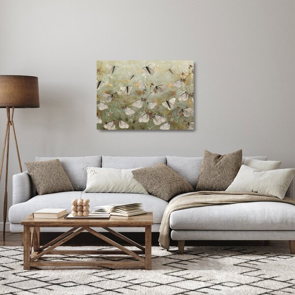 Staklena slika - Vintage metulji (70x50 cm)