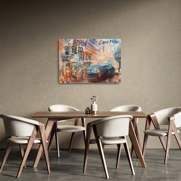 Staklena slika - Rojen za jahanje (70x50 cm)