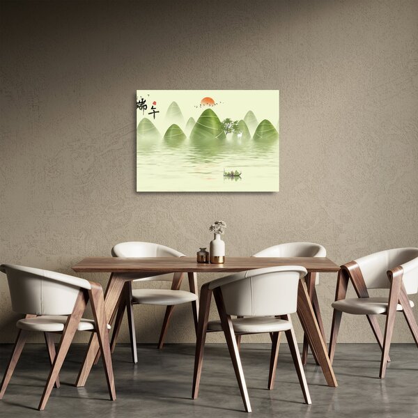 Staklena slika - Dolina Zelenih gora (70x50 cm)